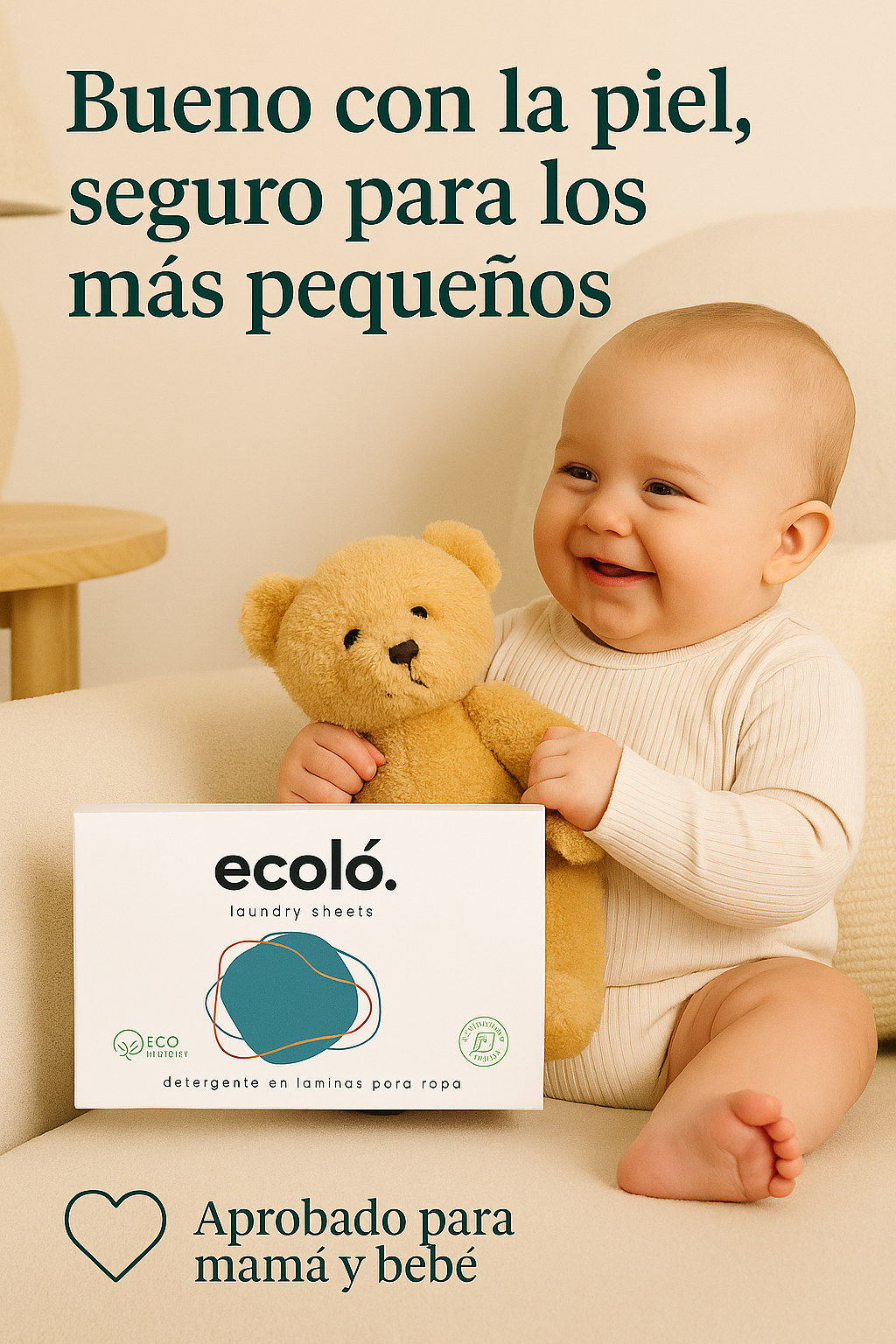 Detergente en láminas para ropa